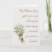 母の日の贈り物 カード (正面)