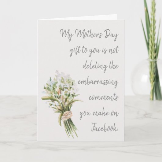 母の日の贈り物 カード (正面)