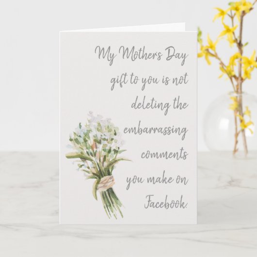 母の日の贈り物 カード (黄色い花)