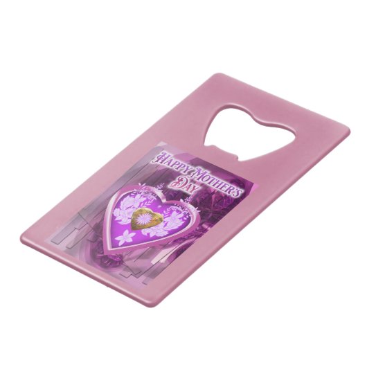 母の日の贈り物 クレジットカード栓抜き (正面アングル)