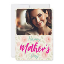 母の日の贈り物 フラワーホリデーカード オーダーメイド写真