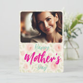 母の日の贈り物 フラワーホリデーカード オーダーメイド写真 シーズンカード (スタンド正面)