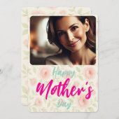 母の日の贈り物 フラワーホリデーカード オーダーメイド写真 シーズンカード (正面/裏面)