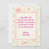 母の日の贈り物 フラワーホリデーカード オーダーメイド写真 シーズンカード (裏面)