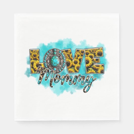 母の日の贈り物 | ラブフローラママ スタンダードランチョンナプキン (正面)