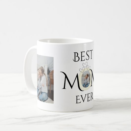 母の日の贈り物 – 写真パーソナライズされた付 コーヒーマグカップ (正面左)