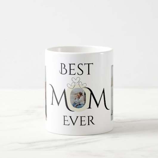 母の日の贈り物 – 写真パーソナライズされた付 コーヒーマグカップ (中央)