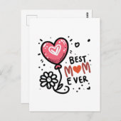 母の日の贈り物 | 最高の母 ポストカード (正面/裏面)