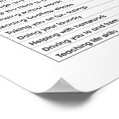 母の日の贈り物 – 母からのラブインボイス ポスター (角)