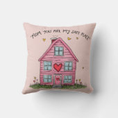 母の日の贈り物 – "母さん、あなたは私の安全な場所である" クッション (裏面)