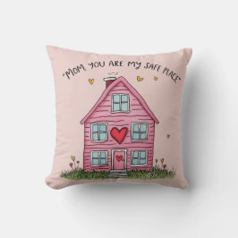 母の日の贈り物 – "母さん、あなたは私の安全な場所である" クッション
