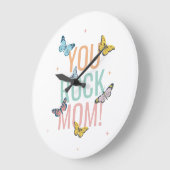 母の日の贈り物，母のための誕生日ギフト，新しい母 ラージ壁時計 (傾斜)