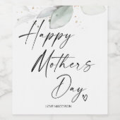 母の日の贈り物 – 母の日の最高の贈り物 ワインラベル (シングルラベル)