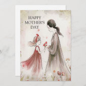 母の日の贈り物 – 開花母の日のカード シーズンカード (正面/裏面)