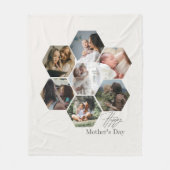 母の日の贈り物MOMMYパーソナライズされたフォトコラージュ フリースブランケット (正面)
