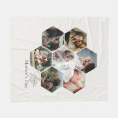 母の日の贈り物MOMMYパーソナライズされたフォトコラージュ フリースブランケット (正面(横))