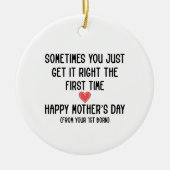 母の日の贈り生まれ物の母への贈り物 セラミックオーナメント (正面)