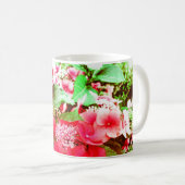 母の日の赤いアジサイの花 コーヒーマグカップ (正面右)