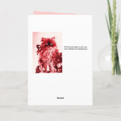 母の日の赤いバラの子猫 カード (裏面)