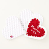 母の日の赤感じハート ノートブック (内部)