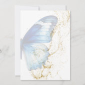 母の日の追悼カード - 青い蝶 (裏面)