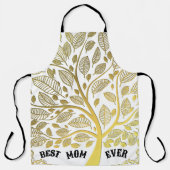 母の日の金ゴールドの木最高の母は常シェフ エプロン (正面)