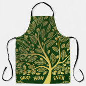 母の日の金ゴールドの木最高の母は常シェフ エプロン (正面)