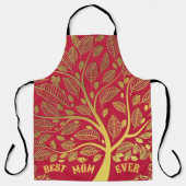 母の日の金ゴールドの木最高の母は常シェフ エプロン (正面)