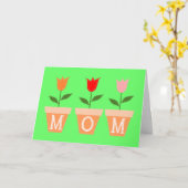 母の日の鉢植え花あいさつカード カード (黄色い花)