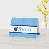 母の日の陽気で青い花の挨拶状 カード (黄色い花)