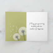 母の日の雑草の少女 カード (内部)