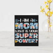 母の日の面白いマミー 私はママだよ あなたのスーパーパワーって何 カード (黄色い花)