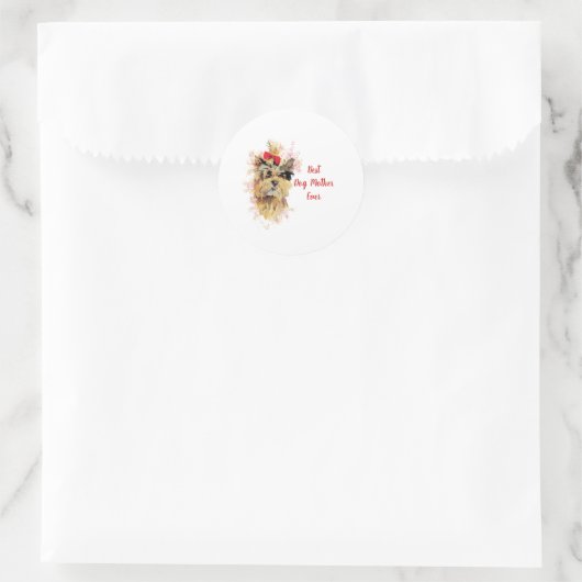 母の日の願いで愛らしいヨークシャー・テリア ラウンドシール (バッグ)