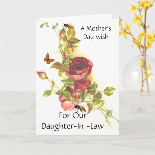 母の日の願い カード (黄色い花)