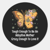 母の日の養子縁組の両親が継母を養子にした ラウンドシール (正面)