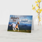 母の日の馬の木の女性のカーボーイのために カード (黄色い花)