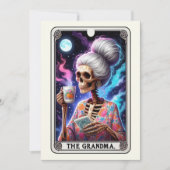 母の日の骸骨　ザ・グランマ タロット カード (正面)