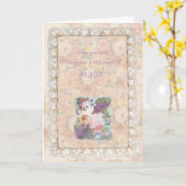 母の日の魔法のイラストレーション カード (黄色い花)