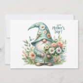 母の日の魔法： whimsicalな小人の喜び シーズンカード (正面)