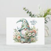 母の日の魔法： whimsicalな小人の喜び シーズンカード (スタンド正面)