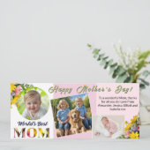 母の日の3枚の写真コラージュ - オーダーメイド シーズンカード (スタンド正面)