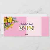 母の日の3枚写真コラージュ オーダーメイド シーズンカード (裏面)