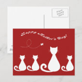 母の日の「子猫と母猫」 ポストカード (正面/裏面)