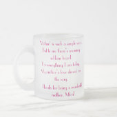 母の日の"母"詩 フロストグラスマグカップ (左)