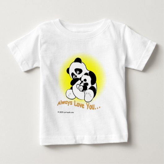 母の日のgigglePanda ベビーTシャツ (正面)