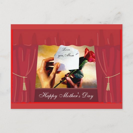 母の日はがき ポストカード (正面)