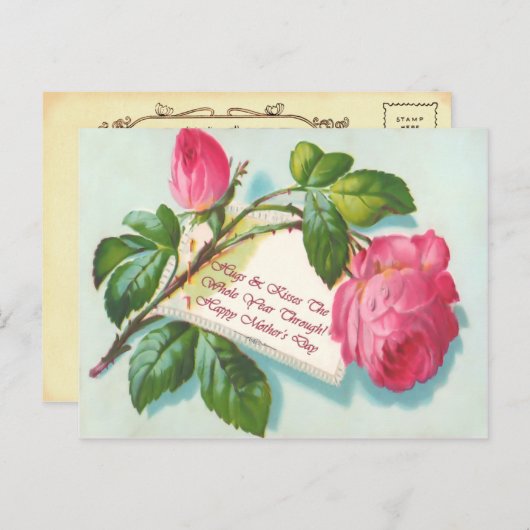 母の日はがき ポストカード (正面/裏面)