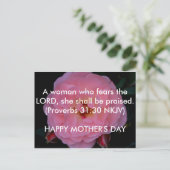 母の日はがき ポストカード (スタンド正面)