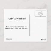 母の日はがき ポストカード (裏面)