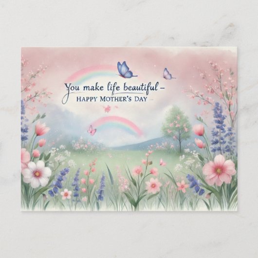 母の日はがき ポストカード (正面)